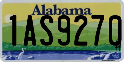 AL license plate 1AS9270