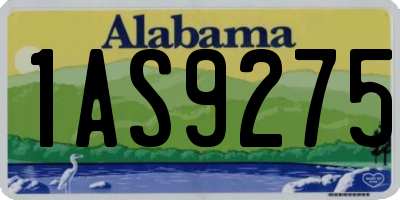 AL license plate 1AS9275