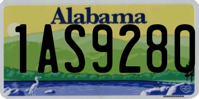 AL license plate 1AS9280
