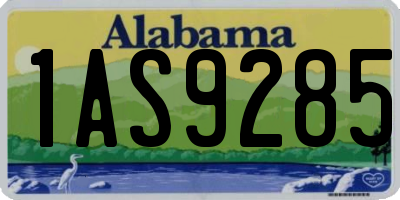 AL license plate 1AS9285