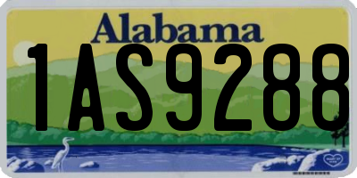 AL license plate 1AS9288