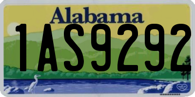 AL license plate 1AS9292