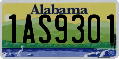 AL license plate 1AS9301