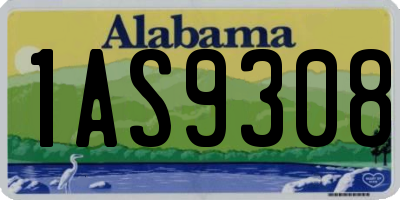 AL license plate 1AS9308