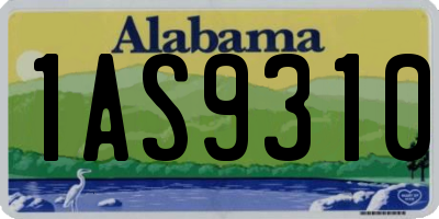 AL license plate 1AS9310