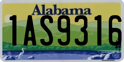 AL license plate 1AS9316