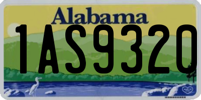 AL license plate 1AS9320