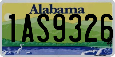 AL license plate 1AS9326