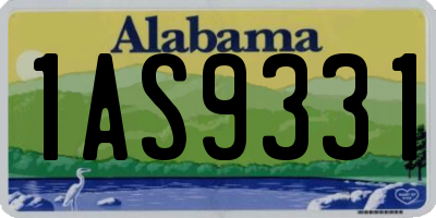 AL license plate 1AS9331