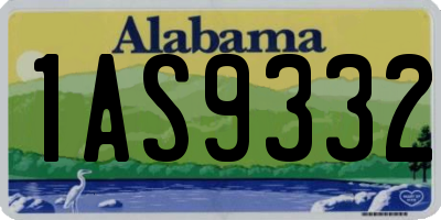 AL license plate 1AS9332