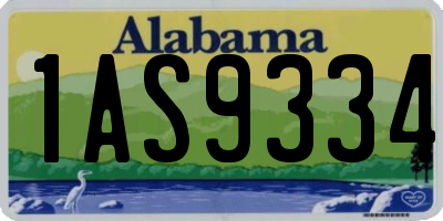 AL license plate 1AS9334