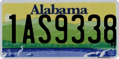 AL license plate 1AS9338