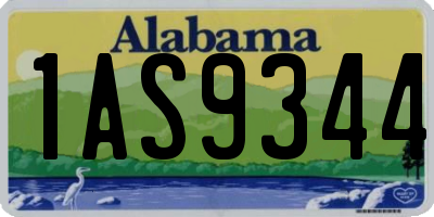 AL license plate 1AS9344