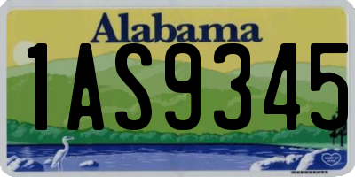 AL license plate 1AS9345