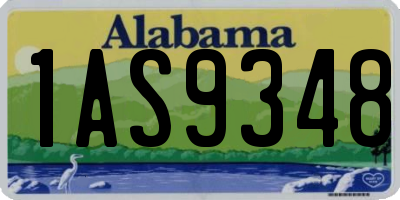 AL license plate 1AS9348