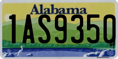 AL license plate 1AS9350