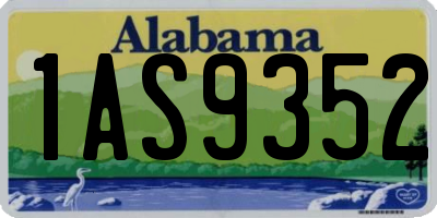 AL license plate 1AS9352