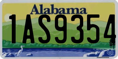 AL license plate 1AS9354