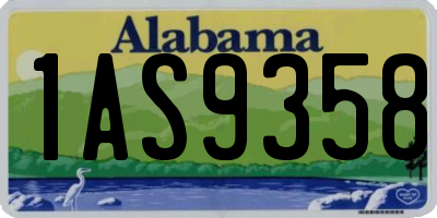 AL license plate 1AS9358