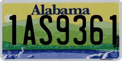AL license plate 1AS9361