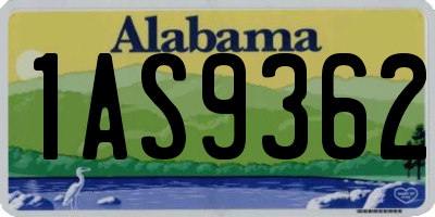 AL license plate 1AS9362