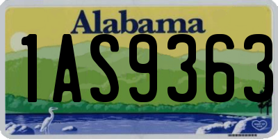 AL license plate 1AS9363