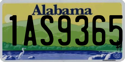 AL license plate 1AS9365