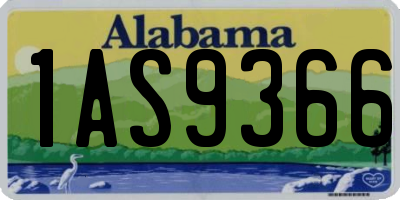 AL license plate 1AS9366