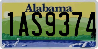 AL license plate 1AS9374