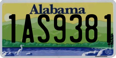 AL license plate 1AS9381