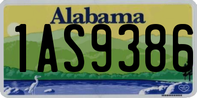 AL license plate 1AS9386