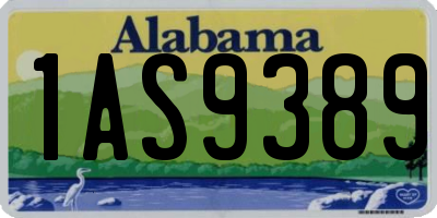 AL license plate 1AS9389