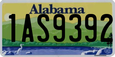 AL license plate 1AS9392