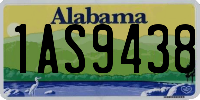 AL license plate 1AS9438
