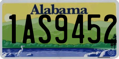 AL license plate 1AS9452