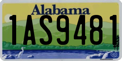 AL license plate 1AS9481