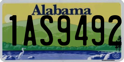 AL license plate 1AS9492