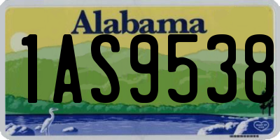 AL license plate 1AS9538