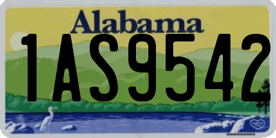 AL license plate 1AS9542