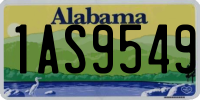 AL license plate 1AS9549