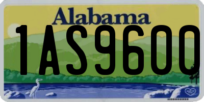 AL license plate 1AS9600