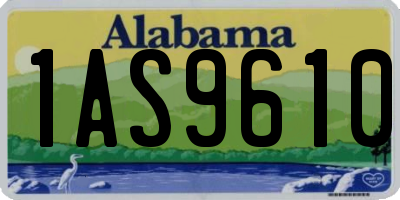 AL license plate 1AS9610