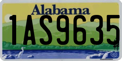 AL license plate 1AS9635