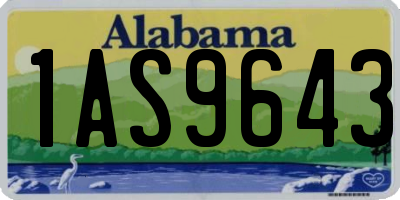 AL license plate 1AS9643