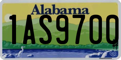 AL license plate 1AS9700