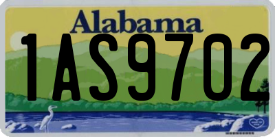 AL license plate 1AS9702