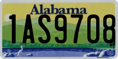AL license plate 1AS9708