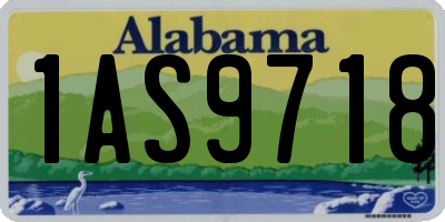 AL license plate 1AS9718
