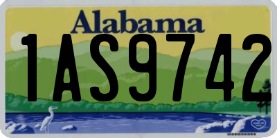 AL license plate 1AS9742