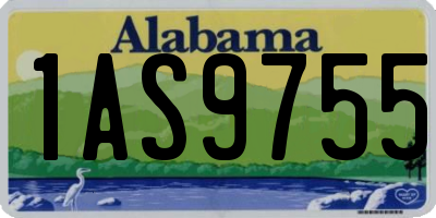 AL license plate 1AS9755